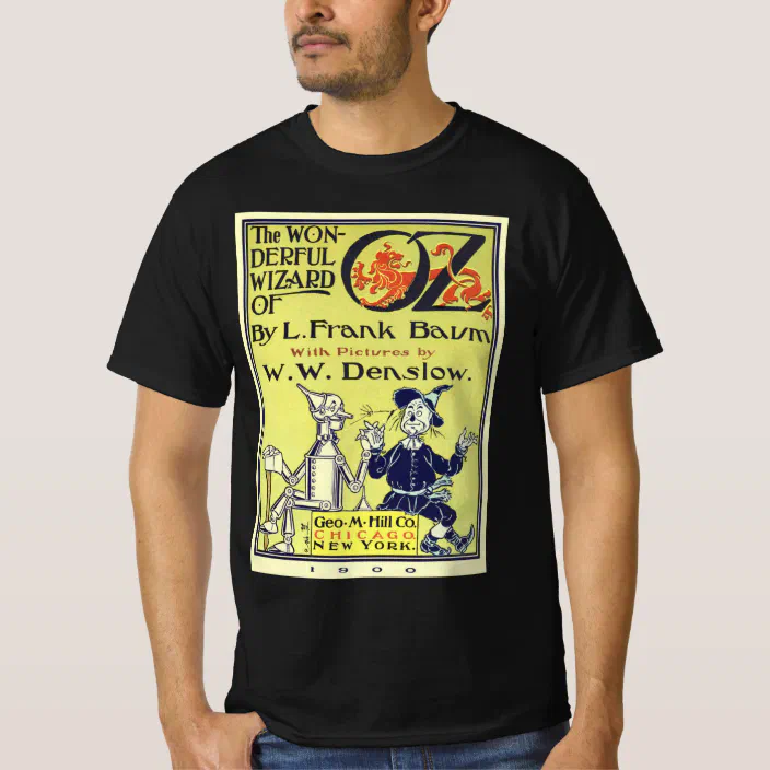 Vintage Wizard of Oz Book Cover Art, Title Page T-Shirt | Zazzle.com