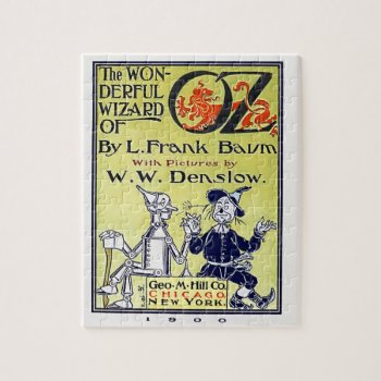Vintage Wizard Of Oz Book Cover Jigsaw Puzzle by StillImages at Zazzle