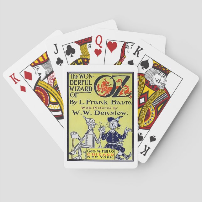Vintage Wizard of Oz Book Cover Poker Cards (Back)