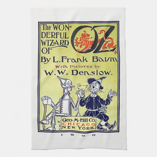 Vintage Wizard of Oz Book Cover Towel (Vertical)