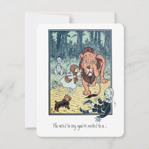 Vintage Wizard of Oz, Boy Birthday Party Invitation
