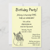 Vintage Wizard of Oz Boy Birthday Party Invitation (Back)