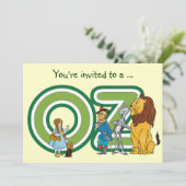 Vintage Wizard of Oz Boy Birthday Party Invitation (Standing Front)