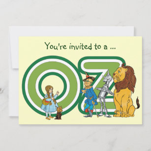 Vintage Wizard of Oz Boy Birthday Party Invitation