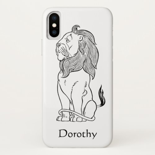 Vintage Wizard of Oz Brave Cowardly Lion iPhone X Case