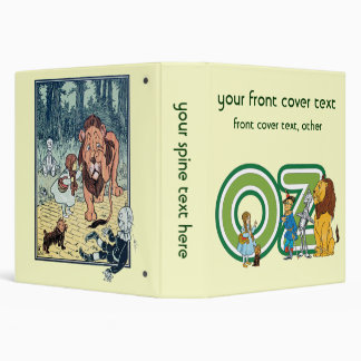 Vintage Wizard of Oz Characters and Text Letters Binder