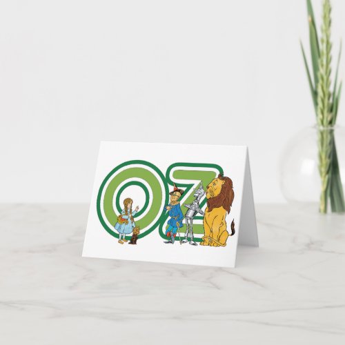 Vintage Wizard of Oz Characters and Text Letters Card