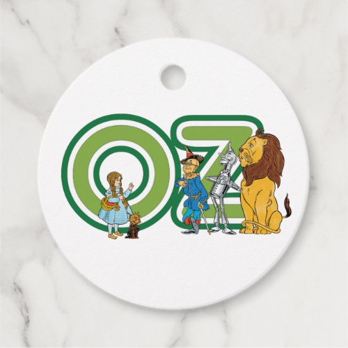 Vintage Wizard of Oz Characters and Text Letters Favor Tags