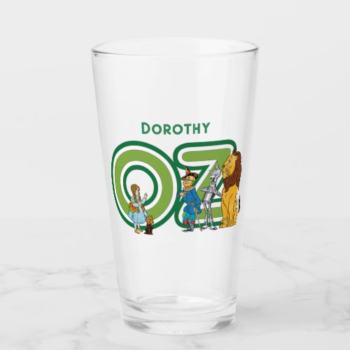 Vintage Wizard of Oz Characters and Text Letters Glass