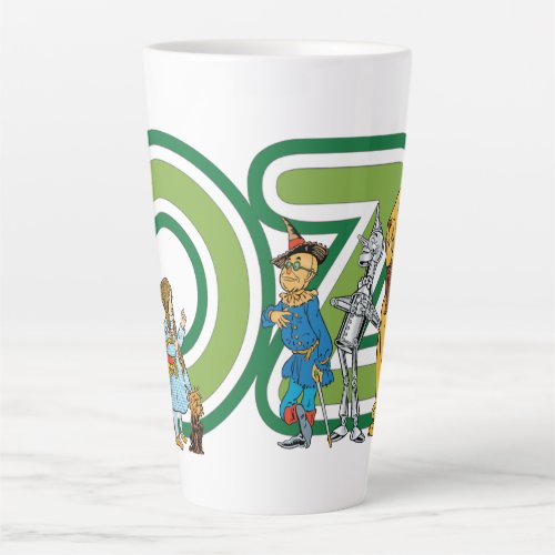 Vintage Wizard of Oz Characters and Text Letters Latte Mug