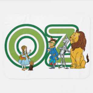 Vintage Wizard of Oz Characters and Text Letters Stroller Blanket