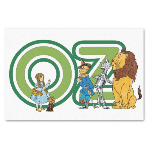 Vintage Wizard of Oz Characters and Text Letters Tissue Paper
