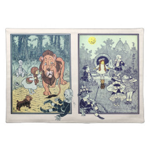 Vintage Wizard of Oz Characters Cloth Placemat