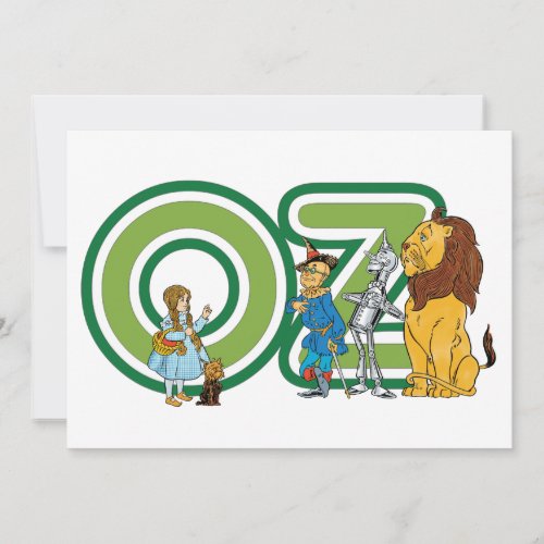 Vintage Wizard of Oz Characters Invitation