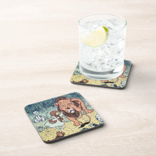 Vintage Wizard of Oz Characters, Yellow Brick Road Beverage Coaster
