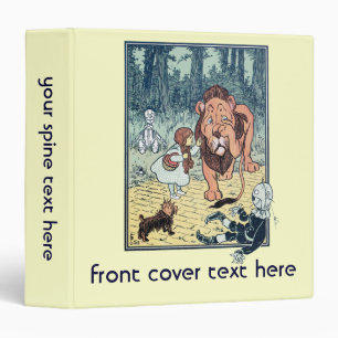 Vintage Wizard of Oz Characters, Yellow Brick Road Binder