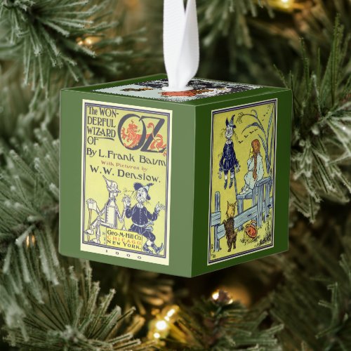 Vintage Wizard of Oz Characters Yellow Brick Road Cube Ornament