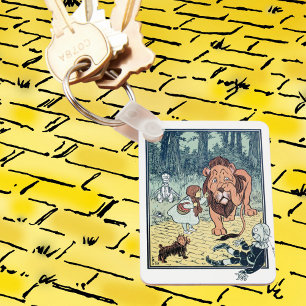 Vintage Wizard of Oz Characters, Yellow Brick Road Keychain
