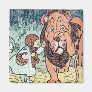 Vintage Wizard of Oz Characters, Yellow Brick Road Magnet