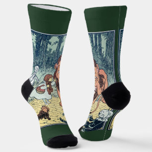 Vintage Wizard of Oz Characters, Yellow Brick Road Socks