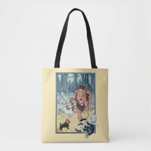 Vintage Wizard of Oz Characters, Yellow Brick Road Tote Bag