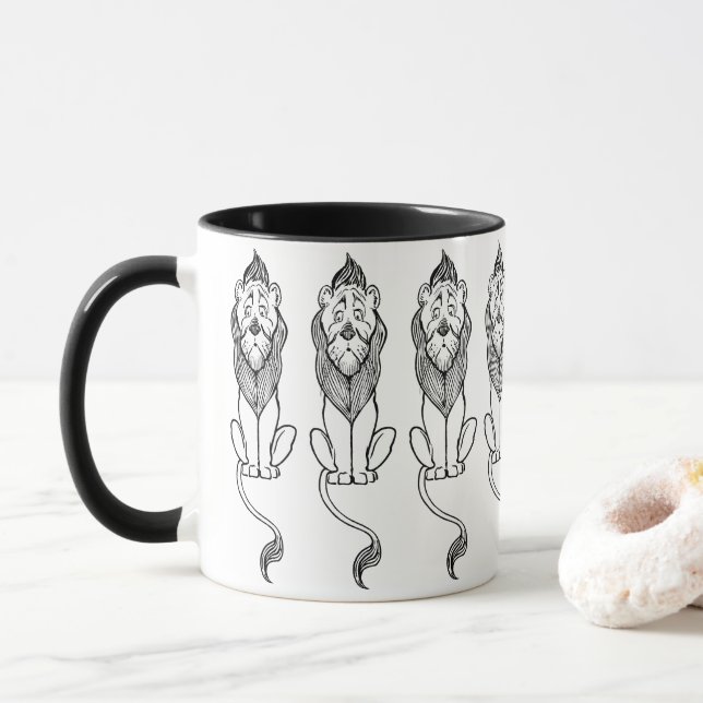 Vintage Wizard of Oz, Cowardly Lion Mug (With Donut)