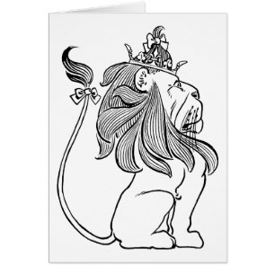 Vintage Wizard of Oz, Cowardly Lion with Crown Cards