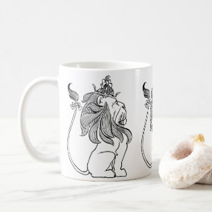 Vintage Wizard of Oz, Cowardly Lion with Crown Coffee Mug