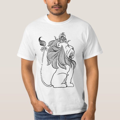 Vintage Wizard of Oz Cowardly Lion with Crown T_Shirt