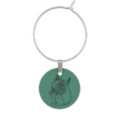 Vintage Wizard of Oz, Cowardly Lion with Crown Wine Glass Charm (Second Charm)