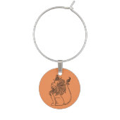 Vintage Wizard of Oz, Cowardly Lion with Crown Wine Glass Charm (Third Charm)