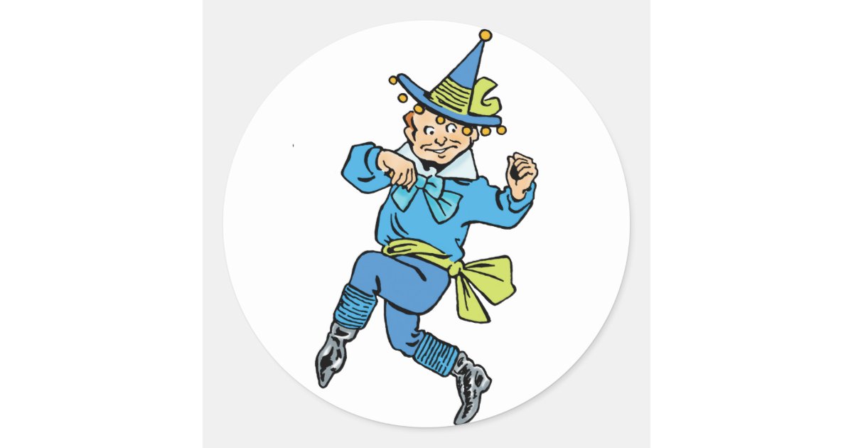 Vintage Wizard of Oz, Cute Dancing Boy Munchkin! Classic Round Sticker | Zazzle Vintage Wizard of Oz, Cute Dancing Boy Munchkin! Classic Round Sticker | Zazzle