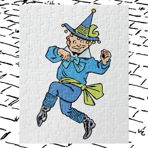Vintage Wizard of Oz Cute Dancing Boy Munchkin Jigsaw Puzzle