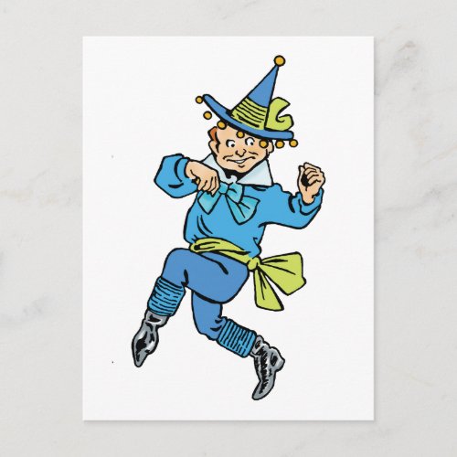 Vintage Wizard of Oz Cute Dancing Boy Munchkin Postcard