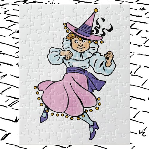 Vintage Wizard of Oz Cute Dancing Girl Munchkin Jigsaw Puzzle