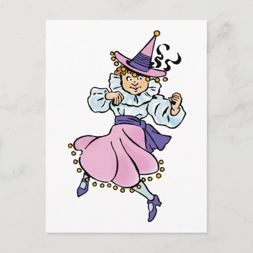 Vintage Wizard of Oz Cute Dancing Girl Munchkin Postcard