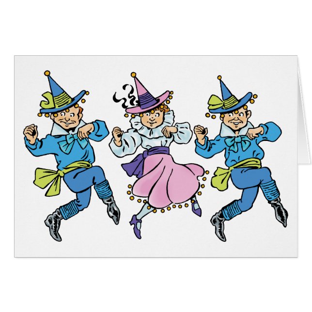 Vintage Wizard of Oz, Cute Dancing Munchkins! (Front Horizontal)