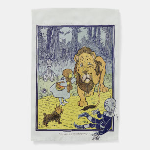 Vintage Wizard of Oz Dorothy and Cowardly Lion Garden Flag