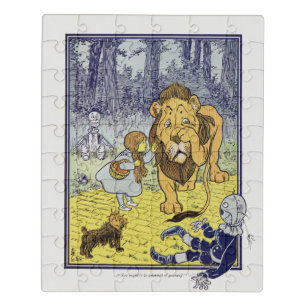 Vintage Wizard of Oz Dorothy and Cowardly Lion Jigsaw Puzzle