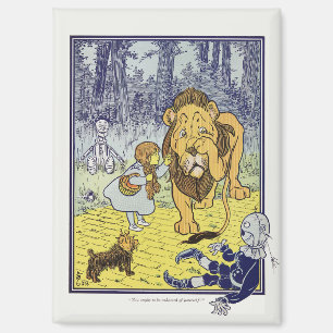 Vintage Wizard of Oz Dorothy and Cowardly Lion Magnet