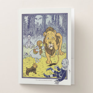 Vintage Wizard of Oz Dorothy and Cowardly Lion Pocket Folder