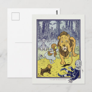 Vintage Wizard of Oz Dorothy and Cowardly Lion Postcard