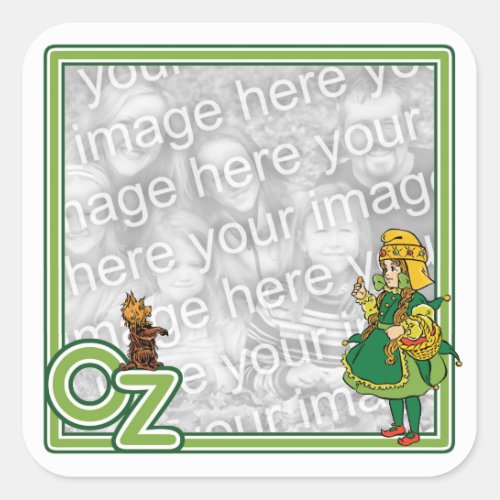 Vintage Wizard of Oz Dorothy and Toto Square Sticker