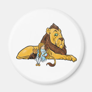 Vintage Wizard of Oz, Dorothy and Toto with Lion Magnet