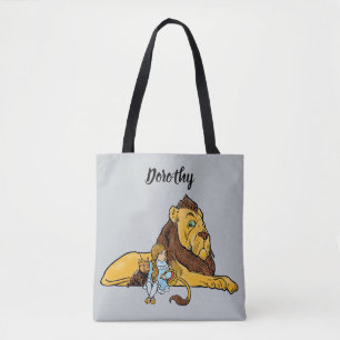 Vintage Wizard of Oz, Dorothy and Toto with Lion Tote Bag