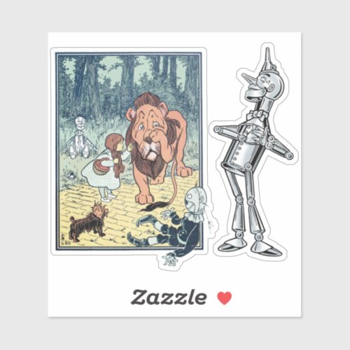 Vintage Wizard of Oz Dorothy Lion and Tinman Sticker