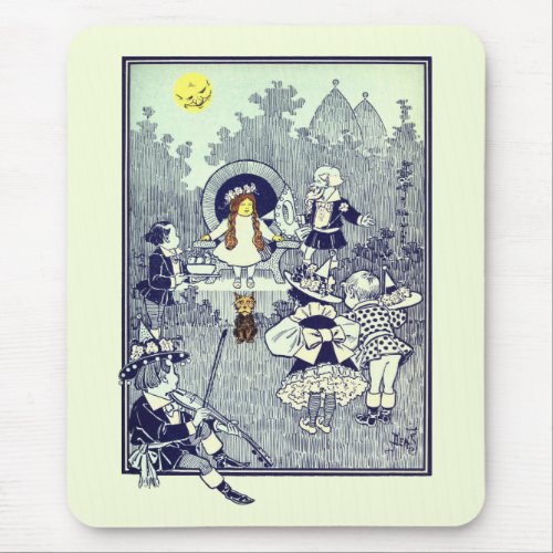 Vintage Wizard of Oz Dorothy Meets the Munchkins Mouse Pad