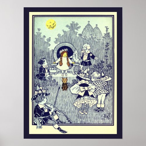 Vintage Wizard of Oz Dorothy Meets the Munchkins Poster