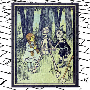 Vintage Wizard of Oz, Dorothy Meets the Tinman Jigsaw Puzzle