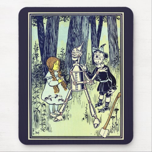 Vintage Wizard of Oz Dorothy Meets the Tinman Mouse Pad